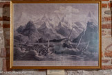 <center>Le musée Lapérouse.</center>Naufrage des chaloupes de Lapérouse à l'entrée du Port des Français (reproduction du tableau de Louis-Philippe Crépin).