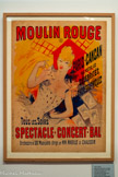 <center>Musée Toulouse-Lautrec</center>Jules Chéret
MOULIN ROUGE/PARIS- CANCAN/PAR TOUTES LES CELEBRITES/ CHOREGRAPHIQUES/ TOUS LES SOIRS/ SPECTACLE. CONCERT. BAL/Orchestre de 50 musiciens dirigé par MM. M ABILLE & CHAUDOIR
1890. Lithographie en couleurs. Paris, musée Carnavalet-Histoire de Paris