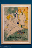 <center>Musée Toulouse-Lautrec</center>Henri de Toulouse-Lautrec
L’Artisan moderne
1896.
Lithographie au crayon, au pinceau et au crachis, avec grattoir, en quatre couleurs (pierre de trait en bleu, pierres de couleurs en jaune, vert et brun)
Paris, musée des Arts décoratifs