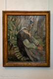 <center>Musée Toulouse-Lautrec</center>Henri de Toulouse-Lautrec
(1864-1901)
Vieille femme assise sur un banc à Céleyran 1882
Huile sur toile.
Don comtesse A. de Toulouse-Lautrec, 1922