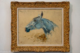 <center>Musée Toulouse-Lautrec</center>Henri de Toulouse-Lautrec
(1864-1901)
Cheval blanc « Gazelle » 1881
Huile sur toile
Don Comtesse A.de Toulouse-Lautrec, 1922.