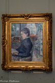 <center>Musée Toulouse-Lautrec</center>Henri de Toulouse-Lautrec
(1864-1901)
La comtesse Adèle de Toulouse-Lautrec dans le salon du château de Malromé
1886
 Huile sur toile
Don Comtesse A.de Toulouse-Lautrec, 1922.