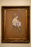 <center>Musée Toulouse-Lautrec</center>Henri de Toulouse-Lautrec (1864-1901)
Lucie Bellanger 1896
Huile sur carton
Donation Comtesse A.de Toulouse-Lautrec, 1922.