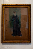 <center>Musée Toulouse-Lautrec</center>Henri de Toulouse-Lautrec
(1864-1901)
La modiste en fourreau de mannequin 1900
Huile sur carton
Acquisition du musée Toulouse-Lautrec avec la participation de l’Etat, la Région Midi Pyrénées, le Département du Tarn, la société des Amis du musée Toulouse-Lautrec et le mécénat des Laboratoires Pierre Fabre. 2009.