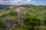 <center>Najac : Forteresse Royale. </center>Le village de Najac vu de la terrasse.