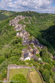 <center>Najac : Forteresse Royale. </center>Le sommet du donjon. Vue de Najac.
