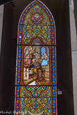 <center>Gaillac</center>Vitrail représentant le songe de saint Joseph, par le maître verrier Fauré. XIXe.
