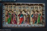 <center>Le musée Goya.</center>Prédelle : Saint Simon, saint Thomas, saint Jacques le Mineur, saint Matthieu, saint Paul, saint Jude