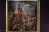 <center>Le musée Goya.</center>Juan de VALDÉS LEAL
(SÉVILLE, 1622 - ID., 1664)
Prédication de saint Jean Baptiste
HUILE SUR TOILE
Saint Jean Baptiste, prédicateur, baptiseur, ermite et cousin du Christ, est un des personnages bibliques les plus représentés dans l’histoire de l’art. L’épisode de la Prédication trouve sa source dans les quatre évangiles. Valdés Leal peint la scène dans un style très enlevé qui lui est propre. Saint Jean Baptiste sur un rocher prêche au milieu de la foule. Il est reconnaissable grâce à la peau de bête dont il est vêtu et à son bâton de pèlerin orné d’un phylactère. L’iconographie veut que saint Jean désigne du doigt Jésus comme l’Agneau de Dieu. Artiste du Siècle d’Or, Valdés Leal fait partie des peintres baroques de l’école andalouse. Le tableau entré dans la collection en très mauvais état a fait l’objet d’une importante restauration suivie par un comité scientifique qui a permis de redonner toute sa lisibilité à cette œuvre majeure.