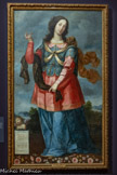 <center>Le musée Goya.</center>Barnabé de AYALA.
(Séville, vers 1600 – ID., 1672)
Abisag la jeune sunamite.
Huile sur toile.
L'Ancien Testament raconte qu’Abisag, jeune fille vierge, est choisie en raison de sa grande beauté pour assister le roi David dans sa vieillesse. En dormant avec lui, elle doit l’aider à se réchauffer et préserver ainsi sa jeunesse (sunamitisme). Représentée dans un portrait en pied de trois quart face, la jeune fille indique de sa main gauche un panneau ayant pour titre ABISAG. Son costume est constitué de différents vêtements superposés. L’influence de Francisco de Zurbarán, maître du peintre, est très présente dans le choix du type féminin, des couleurs et des drapés.