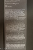 <center>Le musée Goya.</center>Fondée en 1785, la Compagnie des Philippines était une société d’actionnaires qui gérait les intérêts financiers espagnols en Extrême-Orient. Miguel de Lardizabal, alors ministre des Indes du Roi, en était le président.
Le tableau présente des dimensions peu communes, 4,33 mètres de large sur 3,19 mètres de haut. En son centre, une vaste zone d'ombre vide grise et brune domine la toile. L'espace s’organise selon des lignes de fuite qui se rejoignent au niveau du portrait royal et donnent l'impression étrange de faire partie du tableau, sensation amplifiée par le clair-obscur recouvert d'une légère brume. La lumière est un élément clef de la composition, elle émane de la droite du tableau par une unique source d'éclairage naturel et fait référence à l’œuvre de Velâzquez, Las Meninas (1656).
Les personnages semblent peu attentifs à ce que dit le Roi. A ses côtés, les hommes au visage blême sont alignés tels des juges dans un tribunal.
