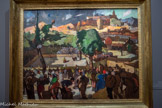 <center>Le musée Goya.</center>Rafael DURANCAMPS
(SABADELL, 1891 - BARCELONE, 1979)
Course de taureaux
S.D.
HUILE SUR TOILE