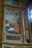 <center>Lescar</center>La cathédrale Notre-Dame.  Peintures murales du XVIIème siècle. La nativité.