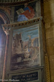 <center>Lescar</center>La cathédrale Notre-Dame.  Peintures murales du XVIIème siècle. La fuite en Egypte.