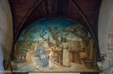 <center>Salies-de-Béarn</center>Peinture de TREBUCHET (Prix de ROME), représentant la sainte famille dans l'atelier de  Saint Joseph.