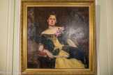 Musée des Arts Décoratifs. Salon Cruse-Guestier<br> Portrait de Madame Georges Guestier, née Marguerite Cruse, en 1893, par Paul Quinsac (Bordeaux, 1858-1929), « le peintre des élégances bordelaises ».