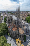 Bordeaux. La Tour Pey-Berland.<br> La deuxième terrasse à 50 mètres du sol. La cathédrale saint André.