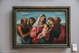Musée des Beaux Arts. <br> Maître de l'Incrédulité de saint Thomas
Bergame, vers 1480 - Venise, 1528
Vierge à l'enfant avec des saints
Huile sur bois