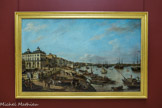 Musée des Beaux Arts. <br> Pierre Lacour
Bordeaux, 1745 -  Bordeaux, 1814.
Vue d'une partie du port et des quais de Bordeaux
Huile sur toile