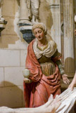 <center>Mise au tombeau. </center> Marie Madelein avec le pot à onguents.