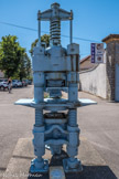 <center>Paray le Monial </center>Presse à carreaux dite « à trois colonnes ». Ce matériel a fonctionné jusqu'à 2005.