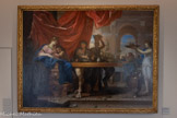 <center>Le musée des Beaux-Arts de Dijon</center>ATTRIBUÉ À CHARLES LE BRUN Paris, 1619 - Paris, 1690
CUPIDON, SOUS LES TRAITS D’ASCAGNE, INSPIRE À DIDON DE L’AMOUR POUR ÉNÉE
Huile sur toile
Il est fort probable que ce tableau soit le pendant de La mort de Didon de Blanchet, exposé également dans cette salle et saisi à la Révolution chez le même collectionneur dijonnais Jean Chrétien Machecot.
Dépôt de la bibliothèque municipale de Dijon, 2013.