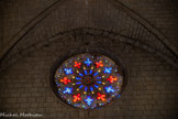 <center>Vias : l'église Saint-Jean-Baptiste </center>La rosace de la façade occidentale.