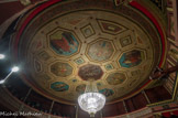 <center>Le théâtre municipal</center>Le plafond est décoré de fresques, ce plafond est conçu pour laisser la chaleur s'évacuer et à l'époque le théâtre était éclairé à la bougie. Le lustre qu'on aperçoit n'est malheureusement pas le lustre d'origine car, pendant la Seconde Guerre mondiale, il fut volé par les Allemands et fondu, ce lustre est un don fait par les élèves du lycée Mermoz.