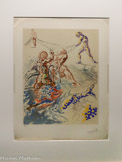 <center>Aliyah</center>Comme souvent dans l'œuvre de Dalí, les pièces comportent des éléments issus de sa propre iconographie. C'est le cas de deux lithographies qui font écho à une toile importante de cette époque, La pêche au thon, huile inspirée de cette pratique de la côte méditerranéenne remontant à l'Antiquité.