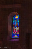 <center>Abbaye de Fontfroide.</center>L'abbatiale. Mariage mystique de la Vierge. Inscription : 