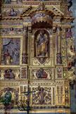 <center>Retable de Baixas.</center>La satue de saint Paul avec l'épée et un livre. Lle tableau de l'Annonciation avec l'ange Gabriel qui fait part de la naissance de Jésus et recueille le oui de Marie. Au dessous, saint Luc avec le taureau et saint Matthieu avec l'homme.