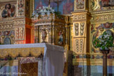 <center>Retable de Baixas.</center>Le trabernacle. Panneau de droite : saint Jérôme en cardinal, portant un surplis, avec un lion à ses pieds (il aurait soigné l’animal blessé à la patte) et portant une église.