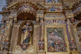 <center>Retable de Baixas.</center>Saint Pierre et la naissance de Marie.