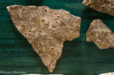 Contre-empreintes fossilisées de gouttes de pluie.