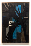 <center>Peinture 146 x 97 cm, 10 janvier 1951
</center>Huile sur toile
Montpellier, musée Fabre, donation Pierre et Colette Soulages, 2005
 <br> Présentée à la galerie de France en 1951 puis à la Biennale de Venise en 1952, cette toile est composée de grandes diagonales noires formant un réseau noueux, qui prend place sur des bandes colorées à l’arrière-plan.
Un carré blanc légèrement décentré vient illuminer la surface rugueuse. L’œuvre est très vite repérée et acquise par Alfred Barr, conservateur du Muséum of Modem Art de New York. Présentée dans plusieurs villes des États-Unis, à l’occasion de la grande exposition collective « The New Decade », celle-ci est finalement restituée à l’artiste en 1984, échangée contre une autre par le MoMA, puis donnée au musée Fabre en 2005.
