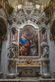 Eglise de San Filippo Neri. Apparition de la Vierge à Saint François, les statues de Mansuetudine et d'Amor Divino de Domenico Parodi.