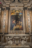 Chapelle dédiée à la Nativité (famille Lomellini) ; tableau représentant la naissance de Jésus, 1606, de Cristoforo Roncalli, dit Pomarancio (1552-1626).