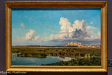 <center>Paysage de Camargue (Vue de Fos)</center>Joseph GARIBALDI. Marseille, 1863 - 1941. Huile sur toile. Don Roux en 1933.