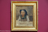 <center>Portrait de vieille femme. </center>François-Marius Granet
Aix-en-Provence, 1775 -1849. Gouache sur bois préparé