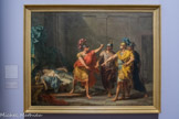 Jacques-Antoine Beaufort. Paris. 1721 - Rueil. 1784
Le Serment de Brutus,
Huile sur toile. Nevers. Musée de la Faïence et des Beaux-Arts. La date d'arrivée de Beaufort à Marseille est inconnue, tout comme les motivations qui le poussèrent à s'y installer. Il figure dans (a liste des enseignants de l'académie dès 1754. Après plus de six années passées à Marseille, il demanda un congé pour se rendre à Paris où il arriva fin décembre 1760. Ambitieux, soutenu par Dandré-Bardon. il reçut son agrément à l'Académie royale de peinture et de sculpture en décembre 1766 où il fut reçu après l'acceptation de son morceau de réception : Le Serment de Brutus. Mal jugée, cette œuvre inspirera pourtant, quelques décennies plus tard, Jacques-Louis David (1748-1825) qui retiendra les pauses des personnages de Beaufort pour la composition, en 1784, du Serment des Horaces (Paris, musée du Louvre).