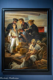 <center>Le Choléra à bord de la Melpomène.</center>Huile sur toile. Horace Vernet.
Paris, 1789 – 1863. En 1833, les intendants de santé commandent pour la salle du conseil un quatrième tableau à sujet « pris dans l’histoire des contagions ». Ils s’adressent, une fois de plus, à un peintre de premier plan : Horace Vernet, directeur de l'Académie de France à Rome.