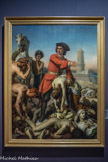 <center>Le Chevalier Roze faisant inhumer les pestiférés.</center>Huile sur toile. Paul Guerin. Toulon, 1783 – Paris, 1886. Le tableau est commandé en 1826 à Paulin Guérin pour la salle du conseil de l'Intendance sanitaire sur le port. Formé à Marseille auprès d'Aubert, puis à Paris dans l'atelier de Vincent et de Gérard, Guérin expose au Salon de 1810 et poursuit une carrière officielle sous les régimes successifs.
