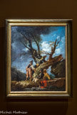 <center>Paysage avec soldats.</center>Huile sur toile. Andréa Locatelli. Rome, 1695 - 1741.