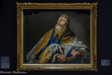 <center>Le Roi David</center>Matthias STOMER
Amersfoort, 1600-Sicile ?, vers 1650.
 Huile sur toile, vers 1633 - 1639.