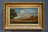 <center>La Sainte-Baume, paysage</center>Marius Engalière.
Marseille, 1824 - Paris, 1857.
La mort précoce d’Engalière à 33 ans ne lui a pas permis de développer ses idées mais il s’impose pourtant comme une des figures majeures de l'école de Marseille. De son vivant, il n’expose que trois fois au Saton, essentiellement des souvenirs de son voyage en Espagne. Ce sont ses petits formats, études personnelles ou destinées à des amateurs qui ont maintenu son souvenir. La liberté de ces exercices, peints à l’aquarelle, à la gouache ou à l’huile, annoncent un nouveau sentiment de la nature. Paysages, études d’arbres, scène de moisson, ils sont peints sur le motif, privilégiant le plein air, faisant le plus souvent l’économie des lieux communs provençaux habituels.