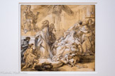 La mort Alceste. Joseph Cellony, dit Joseph II Cellony.
Aix-en-Provence, 1730 – Paris, 1786.
Plume et encre brune, pierre noire, lavis de sépia, rehauts de blanc sur papier.
MARSEILLE. MUSÉE DES BEAUX-ARTS