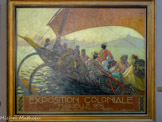 <center>La chambre de commerce.</center>Exposition d'affiches. Affiche de David Dellepiane. Exposition coloniale de 1906 à Marseille.
