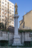 <center></center><center>La Vierge Dorée</center>Le piédestal est en pierre de Crussol, la colonne et le piédouche de la statue sont en marbre de Carrare.