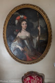 <center>Escalier.</center>Portrait de femme en Minerve. Tableau. ELLE Louis. France. 1655. Toile. Peinture à l'huile.