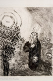 <center>Dieu se manifeste à Moïse dans le buisson ardent (...) (Exode, III, 1-6)</center>Marc Chagal. 1931-1934. Gravure